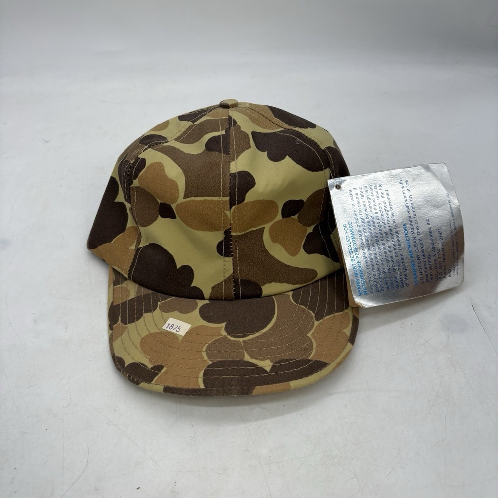 Vintage 90s Duxbak Hat Cap Camo 3M Gore-Tex Size Medium Made In USA